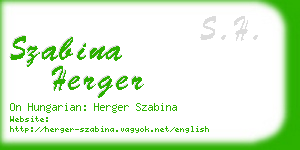 szabina herger business card